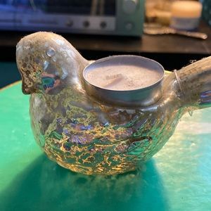 Mercury glass votive candle holder